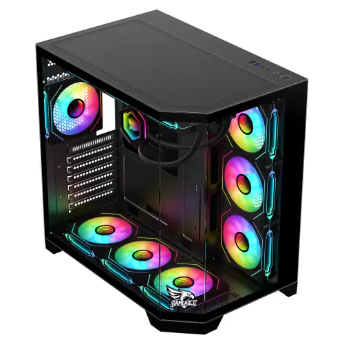 Gameagle Edge 7 Argb Fanlı Oyuncu Pc Kasası 850W 80+ Plus Bronz Powerlı Sıvı Soğutmalı (Siyah)