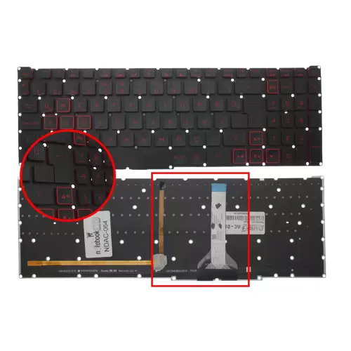 Acer Nitro 5 AN515-57-55M3 Klavye Işıklı (Siyah TR)