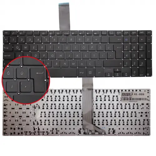 Asus A56, K56, S56, R505 Notebook Klavye (Siyah TR)