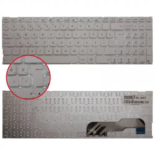 Asus 0KN0-UK1HU13, 0KNB0-6131US00 Notebook Klavye (Beyaz TR)