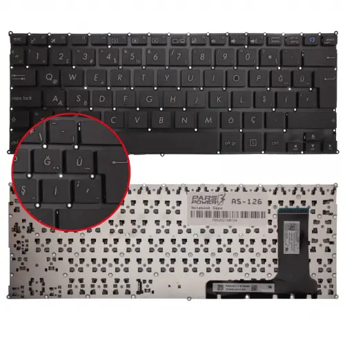 Asus Vivobook X205, E202 Klavye (Siyah TR)