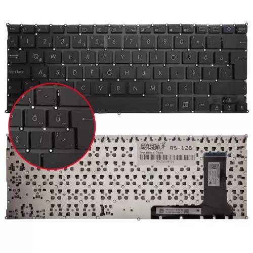 Asus VivoBook Flip TP201S, TP201SA Klavye (Siyah TR)