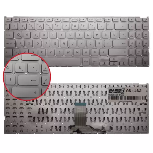 Asus VivoBook 15 X512DA, X512DK, X512FB Klavye (Gümüş TR)
