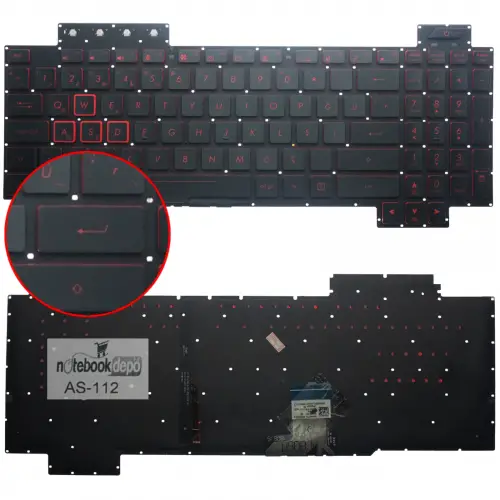 Asus TUF Gaming FX505DD-BQ114 Klavye Işıklı (Siyah TR)
