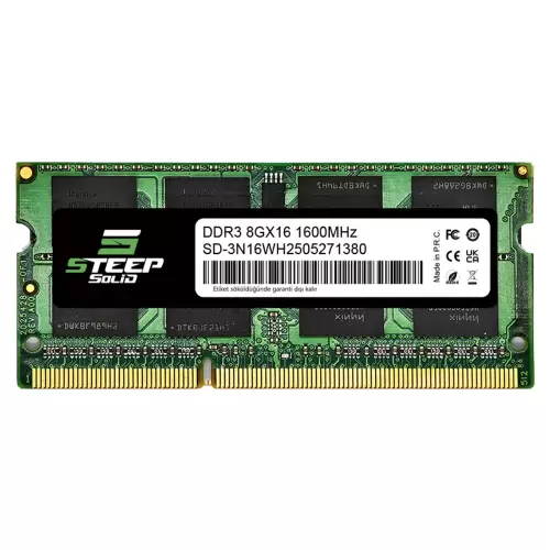 Step Solid DDR3 8GB 1600MHz 1.35v CL11 Low Voltage Notebook Ram