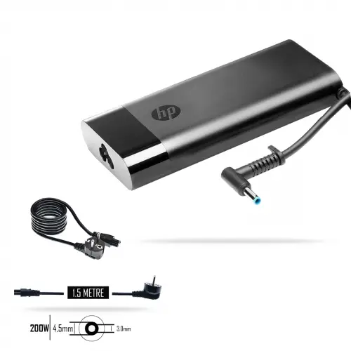 Hp Mavi Uç 200W Slim (4.5*3.0mm) Adaptör Şarj Aleti-Cihazı