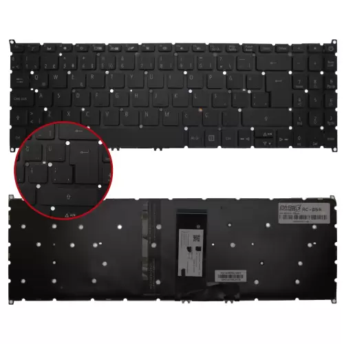 Acer Aspire NKI15130SR, SV5T_A80B Klavye (Siyah TR)