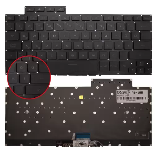 Asus ROG Zephyrus G14 GA401II-BM036 Klavye Işıklı (Siyah TR)