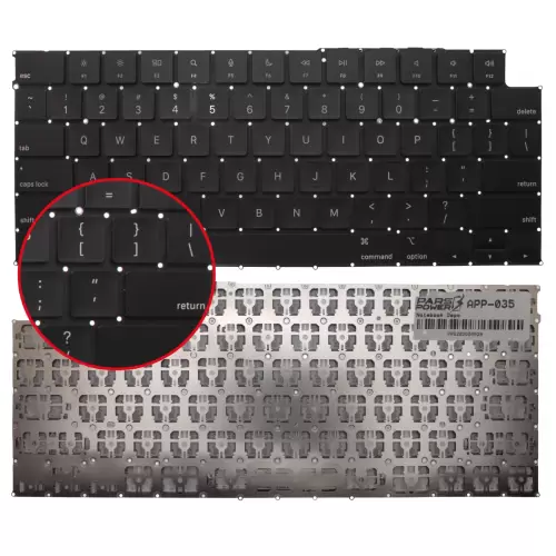Apple MacBook Air 13 A2681 EMC 4074 Klavye (Siyah US)