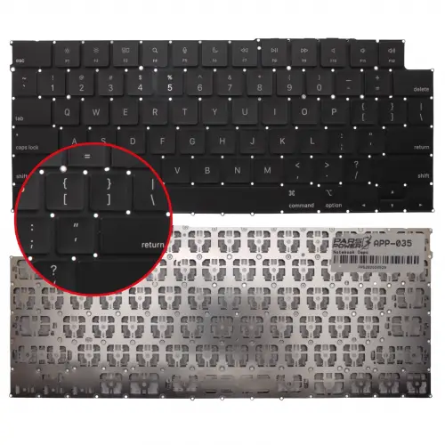 Apple MacBook Air A3113 EMC8611 Klavye (Siyah US)
