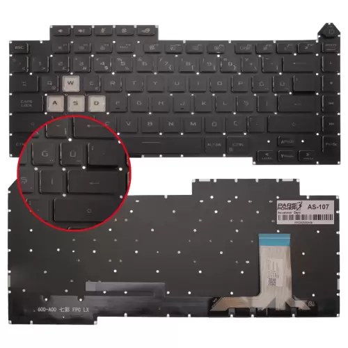 Asus Rog Strix G15 Serisi Klavye Işıklı (Siyah TR)
