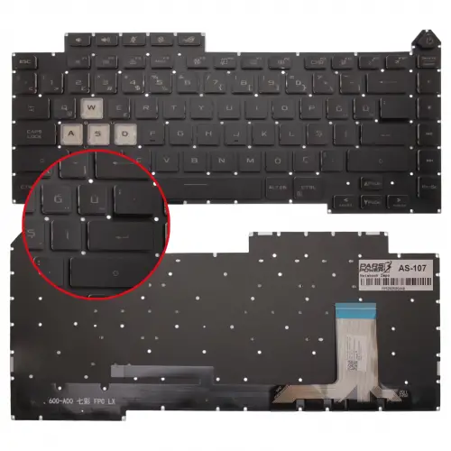 Asus Rog Strix G15 V202826FE1 Klavye Işıklı (Siyah TR)