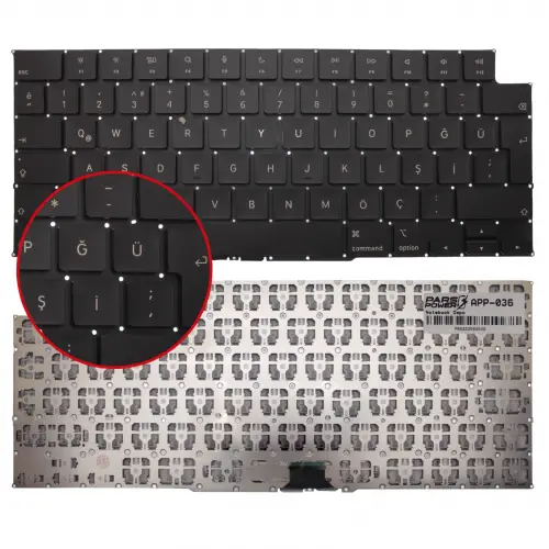 Apple Macbook Pro A2992 2023 M3 EMC 8407 Klavye (Siyah TR)