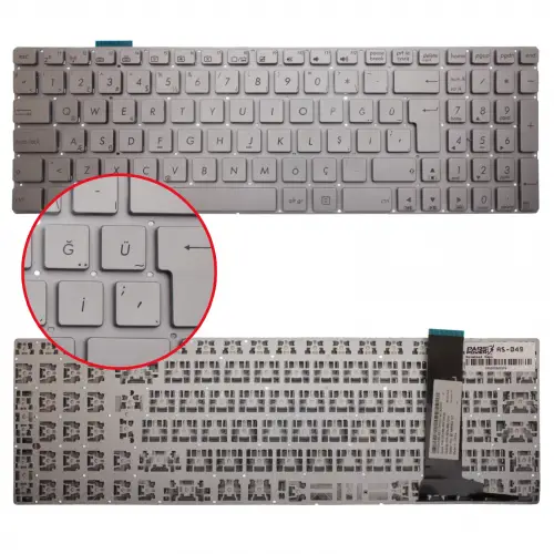 Asus 0KN0-M31BE23, 0KN0-6120FR00 Klavye (Gümüş TR)