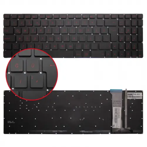 Asus ROG GL752VL-T4037T, GL552VW-DM463T Notebook Klavye Işıklı (Siyah TR)
