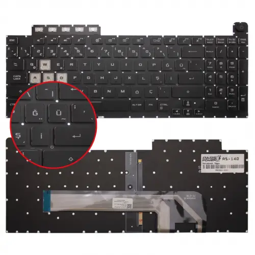 Asus TUF FA506, FX506 Klavye Işıklı (Siyah TR)