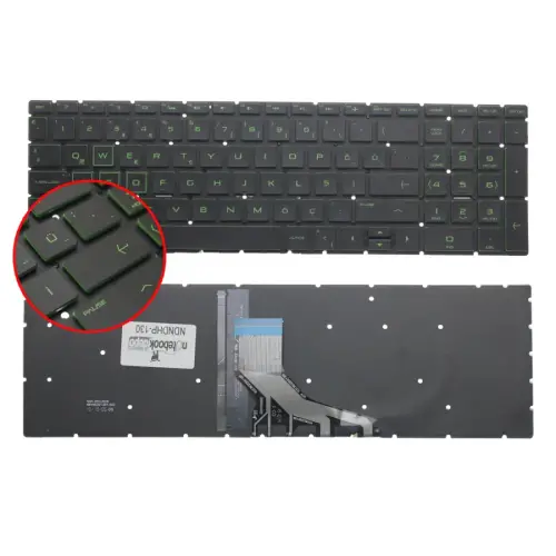 HP 15-db1055nt Notebook Klavye Işıklı (Siyah TR)