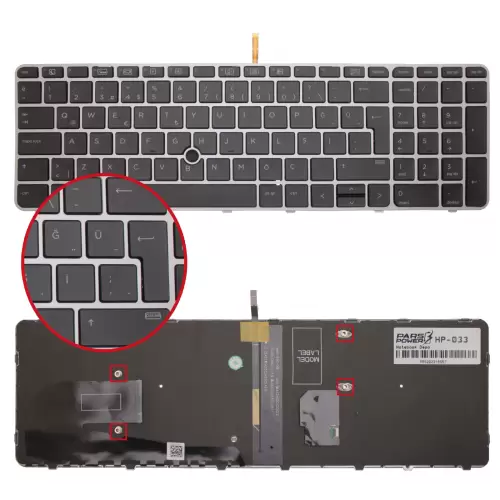 HP EliteBook SN9145PS, SG-81110-XUA Notebook Klavye Işıklı (Siyah TR)