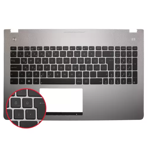 Asus N56VZ-S4401H, N56VZ-S4402H, N56VZ-S4431H Klavye Kasalı Işıklı (Siyah TR)