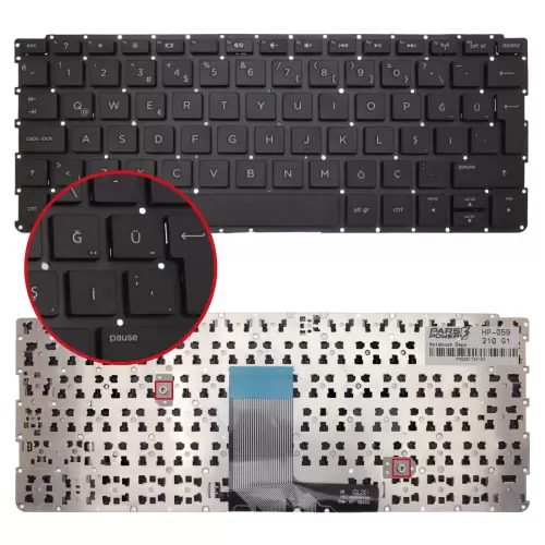 Hp PK1310W2A00 Uyumlu Notebook Klavye (Siyah TR)