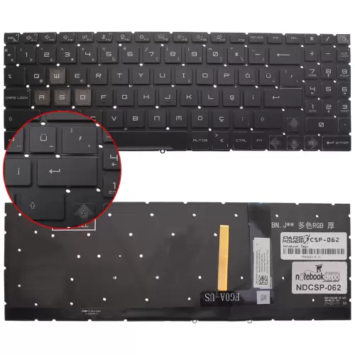 Msi Stealth GS77 12UHS-081TR Klavye Işıklı (Siyah TR)