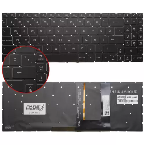 Msi Stealth GS77 12UHS-081TR Klavye Işıklı (Siyah TR)