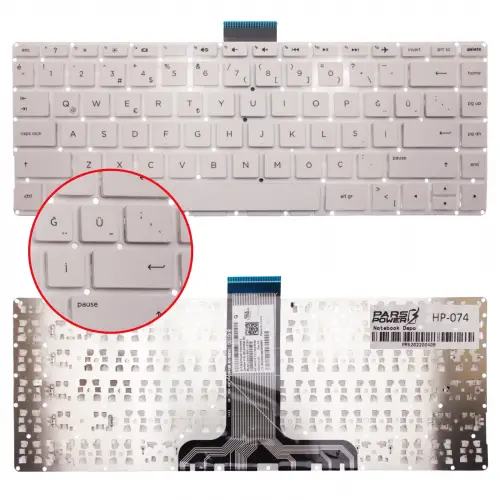 Hp Stream 905570-001, 905570-141 Notebook Klavye (Beyaz TR)