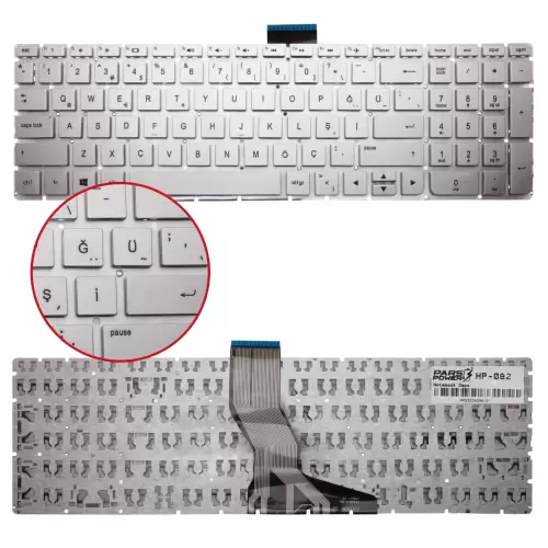 Hp NSK-CWGBQ Notebook Klavye Küçük Enter (Gümüş TR)