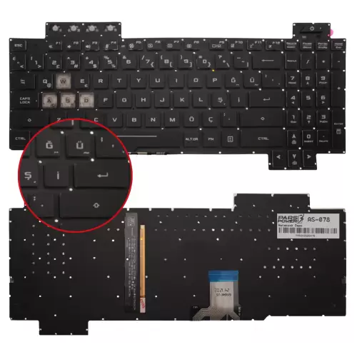 Asus TUF Gaming FX705GM-WH51 Klavye Işıklı (Siyah TR)