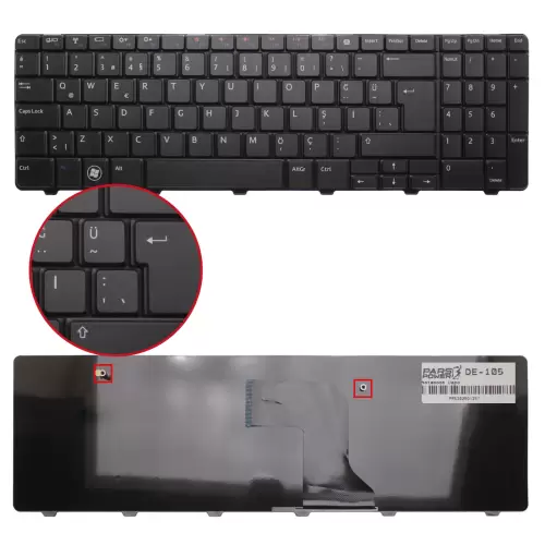 Dell Inspiron N5010D-168, 5010 38F23B Notebook Klavye (Siyah TR)