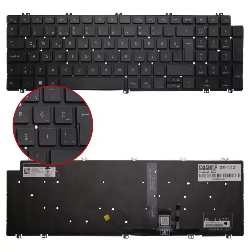 Dell Precision 3571 XCTOP3571EMEA-VP- Klavye Işıklı (Siyah TR)