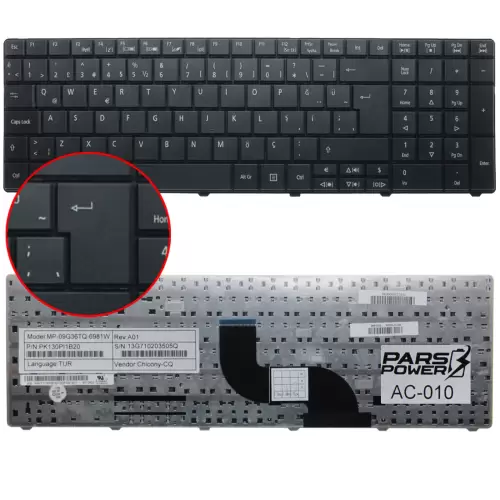 Acer Aspire E1-772G Notebook Klavye (Siyah TR)