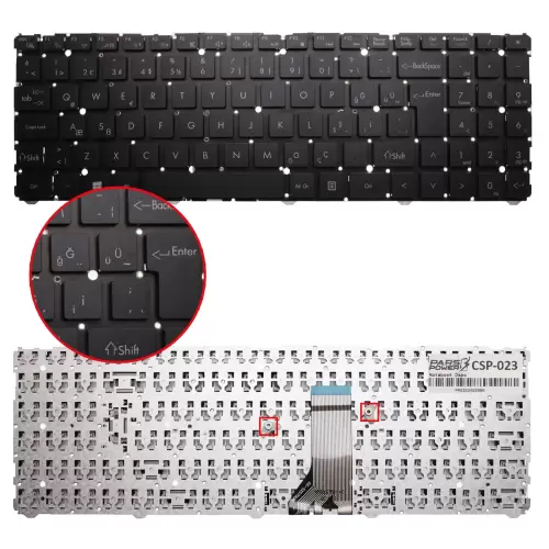 Grundig AETWDU00010, MP-12K76TQ-9202 Notebook Klavye (Siyah TR)