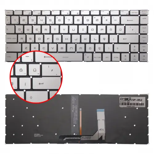 Msi MS-16R8 GF63 Klavye Işıklı (Gümüş TR)