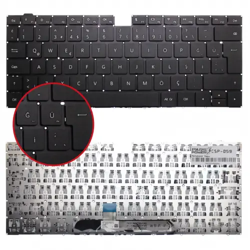 Huawei MateBook D14 Nbl-WAQ9R, Nb1-WAQ9R Klavye (Siyah TR)