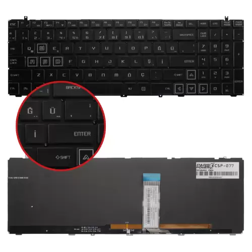 Monster KBDR15A009-4011, TFM14G53USJ852B Rev.00 Klavye Işıklı (Siyah TR)