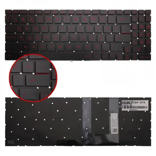 MSI WS76 Serisi Klavye Işıklı (Siyah TR)