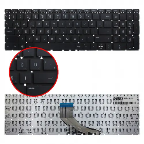 HP Pavilion Gaming 15-dk2035nt (4H0V6EA) Notebook Klavye (Siyah TR)