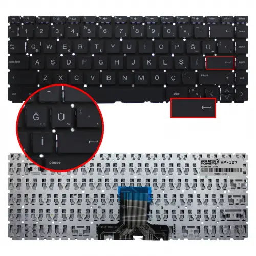 HP Pavilion 14-CE3008NT 3H911EA Klavye (Siyah TR)