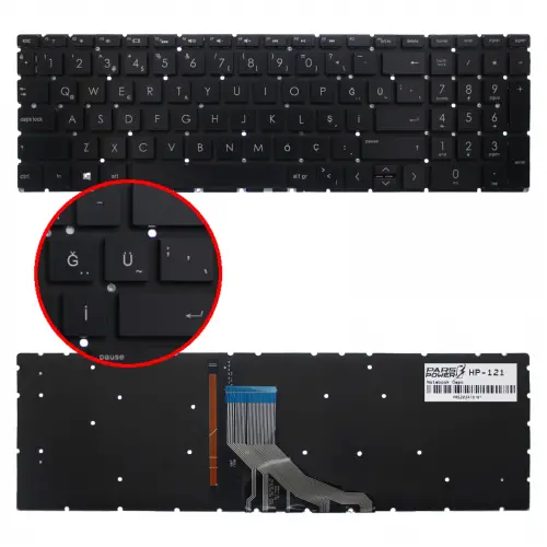 HP Pavilion Gaming 15-dk2035nt (4H0V6EA) Notebook Klavye Işıklı (Siyah TR)