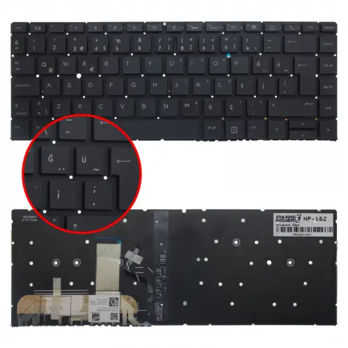 HP EliteBook Folio 6037B0158919 Klavye Işıklı (Siyah TR)