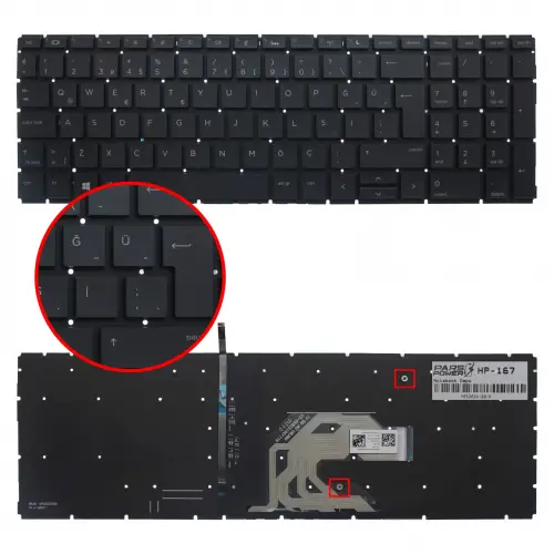 HP ProBook 450 G6 Klavye Işıklı (Siyah TR)