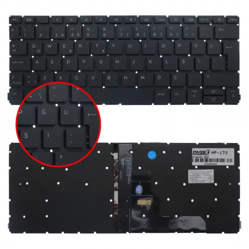 HP ProBook x360 435 G7 (1F3G9EA) Klavye Işıklı (Siyah TR)