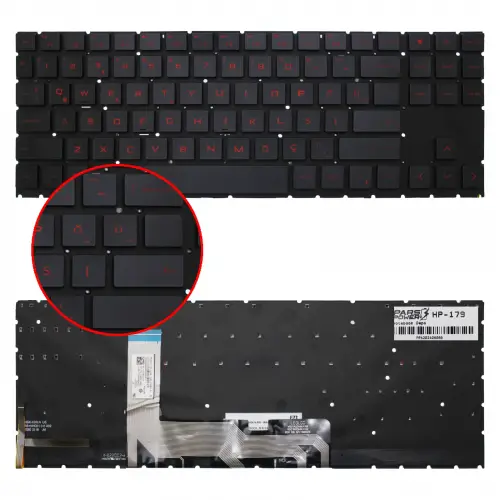 Hp OMEN M00667-141, TPN-Q238 Klavye Işıklı (Siyah TR)