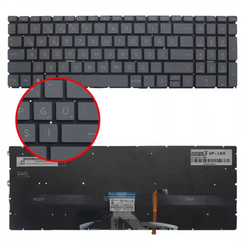 Hp Envy x360 15-ew, 15-ey Klavye Işıklı (Siyah TR)