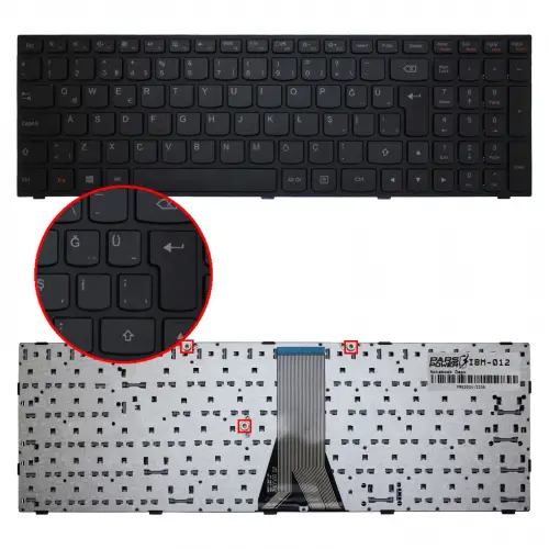 Lenovo B50-30, B50-45, B50-70, B50-80, B513-0, B51-35, B51-80, B70-80 Notebook Klavye (Siyah TR)
