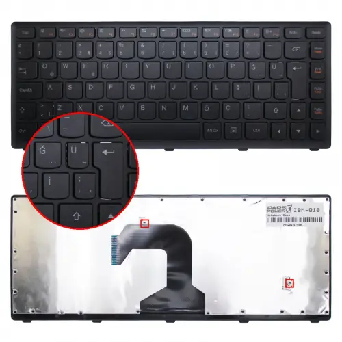 Lenovo ideaPad MP-11K9TQ-6865W Uyumlu Notebook Klavye (Siyah TR)