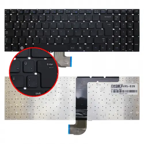 Samsung NP-SF510, NP-SF511, NP-RF710 Notebook Klavye (Siyah TR)