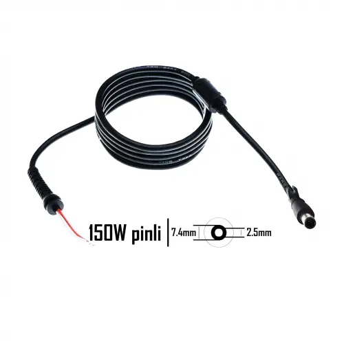 DELL - HP 120W, 130W, 150W (PİN) 7.4x5.0mm Yüksek Amper Notebook - Laptop Adaptör Tamir Kablosu (Pars Power)
