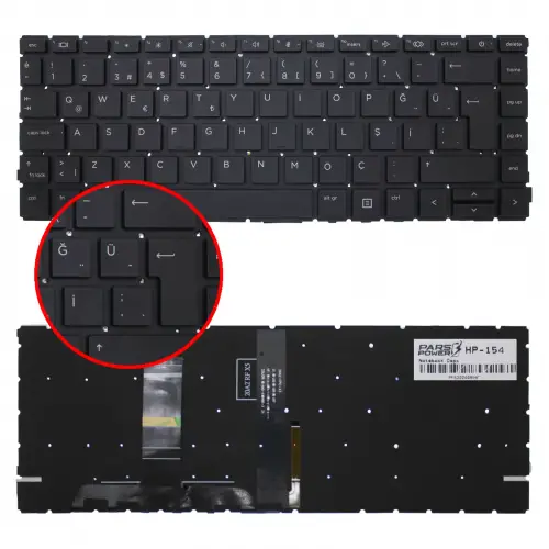 HP ProBook 440 G8 (2X7U5EA) Klavye Işıklı (Siyah TR)